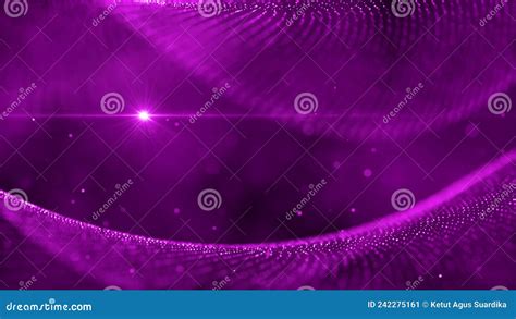 Abstract Sweet Purple Digital Space Blurry Focus Twisted Dotted Lines