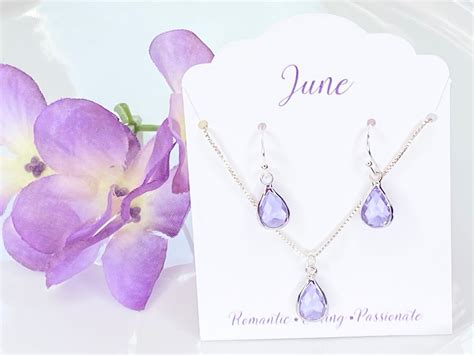 June Jewelry Set Birthstone Jewelry Set June Birthstone Set June
