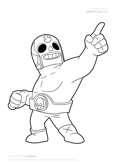 I hope you enjoy it ;33. How to Draw El Primo super easy | Brawl Stars drawing ...