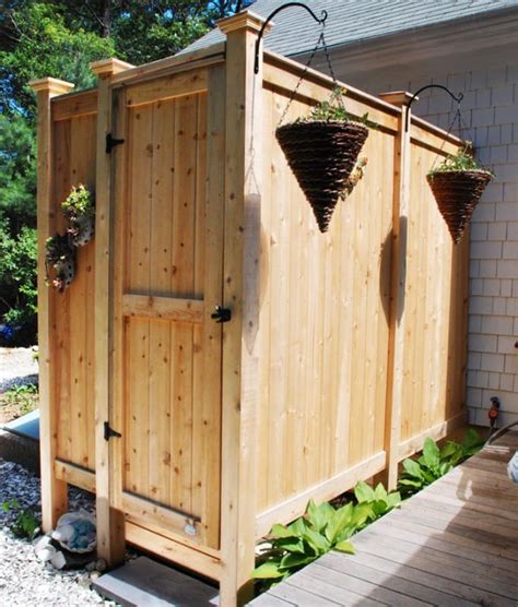 Outdoor Shower Enclosure Cedar Showers Kits Outdoor Company