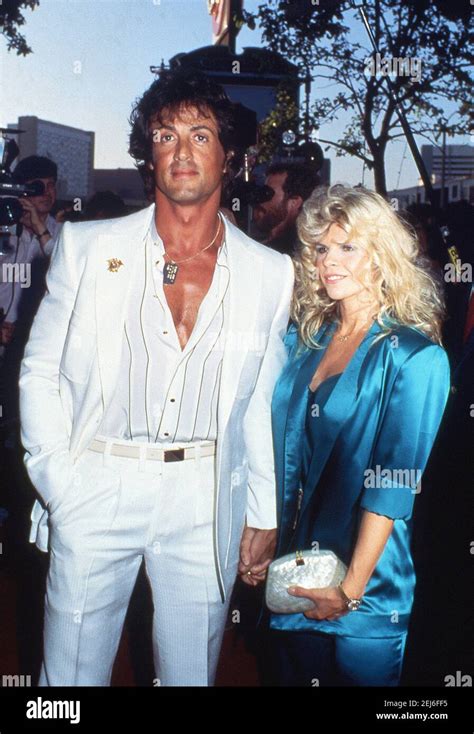 Sylvester Stallone And Wife Sasha Czack At Ghostbusters June 07 1984