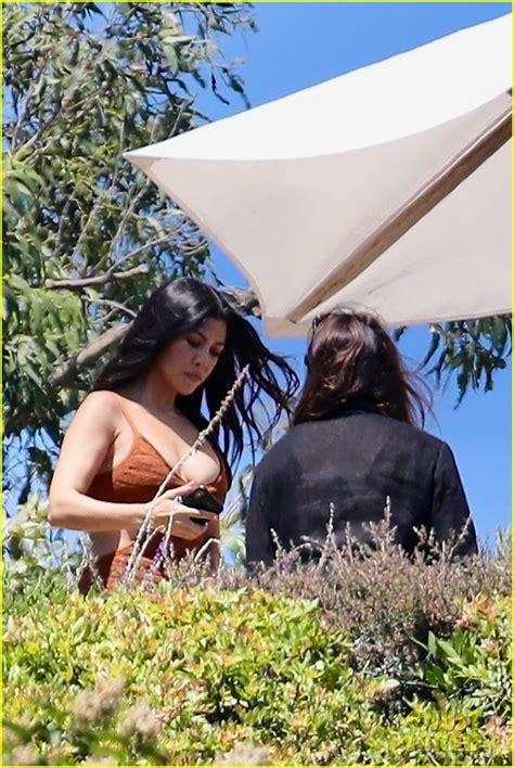 Kourtney Kardashian And Kendall Jenner Enjoy The Sunny Weather While