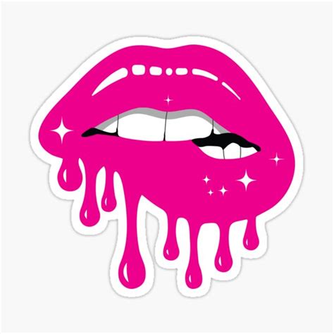 Sexy Dripping Lips Sticker For Sale By Melanin100 Redbubble