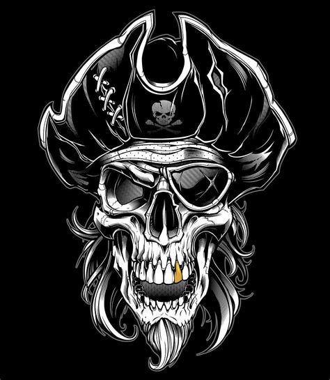Finished Shed Piece Sweyda Vector Illustration Pirate Skull