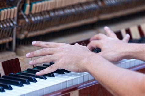 Pianist Playing On A Upright Piano Stock Photo Image Of Hand Russia