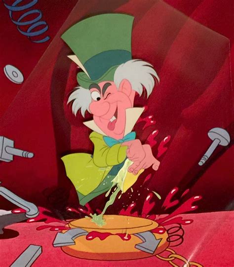 Animation Collection Original Production Cel Of The Mad Hatter From Alice In Wonderland 1951