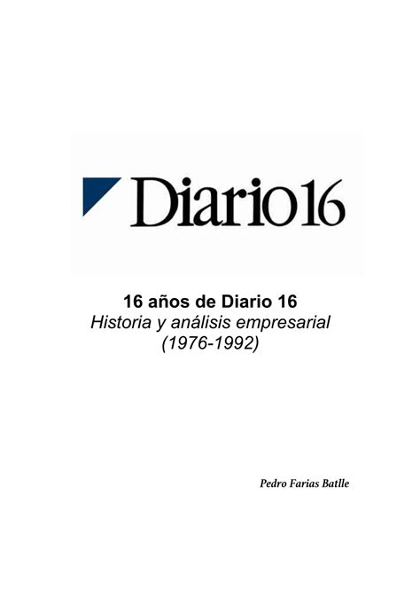 Pdf 16 Años De Diario 16