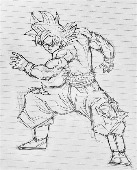 How To Draw Goku Sketch Step By Step Sketch Drawing Idea