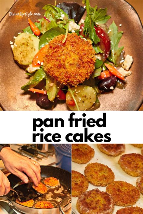 Pan Fried Rice Cake Recipe Over Greek Salad Divine Lifestyle Rice
