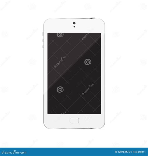 Smartphone Isolated On White Background Stock Vector Illustration Of