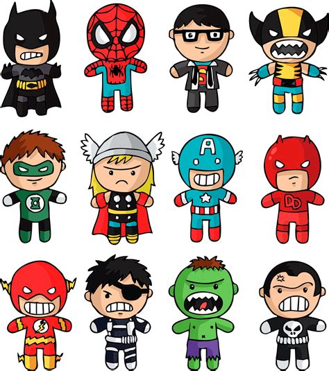 Sublimando Ideias Vetores Chibi Os Super Heróis Bebês