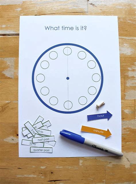 Easy Telling The Time Lesson With Clock Free Printable Nurturestore