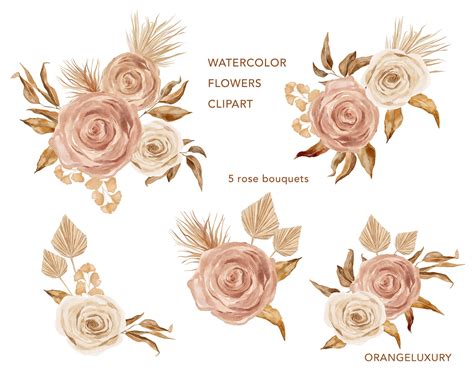 Watercolor Clipart Floral Frame Png Wedding Bouquet My XXX Hot Girl