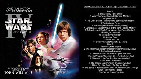 Star Wars Episode Iv A New Hope Soundtrack Tracklist Youtube