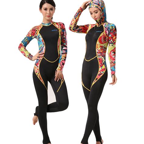 Hisea Womens Lycra Jumpsuit Wetsuit Dive Skin Body Wetskin Surf Swimwear Upf50 Clothes Full Body