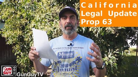 California Prop 63 Legal Update Part 1 Youtube