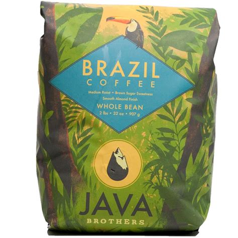 Java Brothers 100 Arabica Brazil Coffee Whole Bean 2 Lb