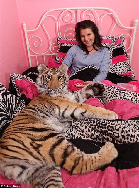 Teenage Girl Shares Bed With A Tiger Called Will Its Like Raising A