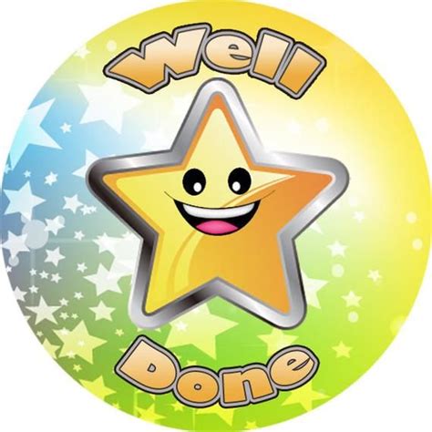 144 Well Done 30mm Round Childrens Reward Stickers For Etsy In 2022