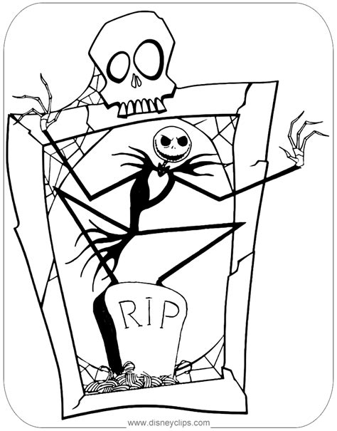 Jack Skellington Coloring Page From The Nightmare Before Christmas