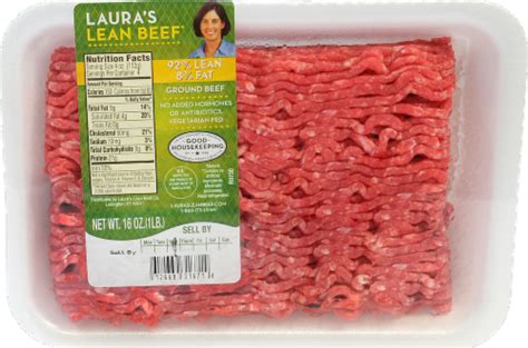 Laura S Lean Beef 92 8 Ground Beef 1 Lb Fred Meyer