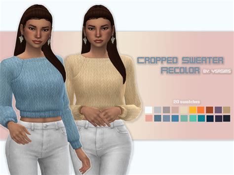 The Sims Resource Cropped Sweater Recolor