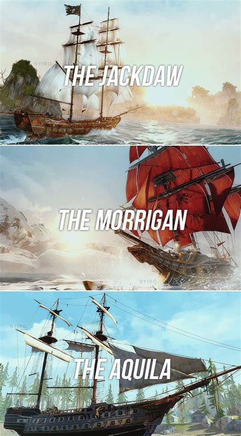 The Jackdaw The Morrigan The Aquila The Ships Of Assassin S Creed