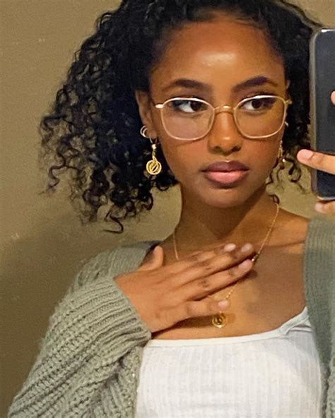 Glasses Beautiful Black Girl Pretty Black Girls Black Girl Aesthetic
