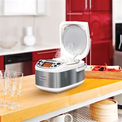 The tefal mini rice cooker features a versatile range of programs and settings, combining 11 functions into one compact cooking package: Frigidaire Professional FPRC10D7NW 10-Cup Fuzzy Logic Rice ...
