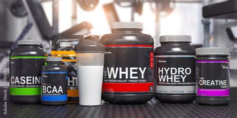Sports Nutrition Supplements And Chemistry For Bodybuilding In Gym