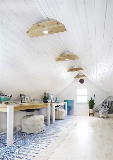 Revealing Our Lovely Equity Boosting Finished Attic Office Finished Attic Attic Office
