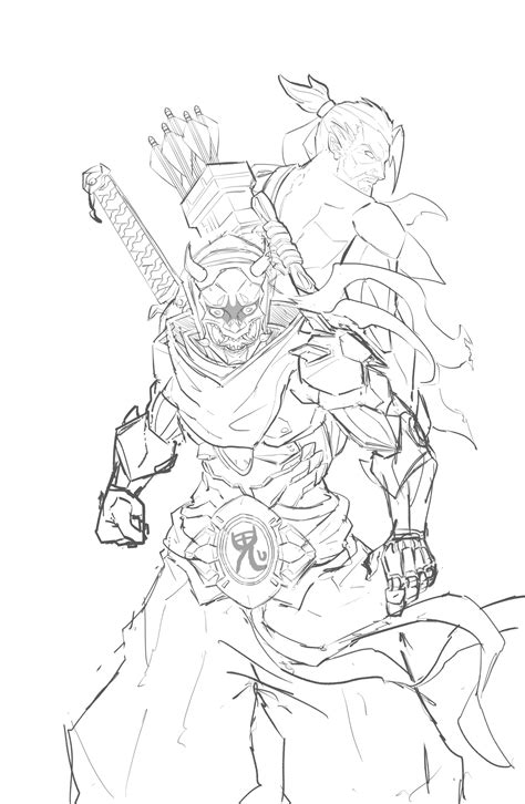Overwatch Coloring Pages Of Genji Coloring Pages