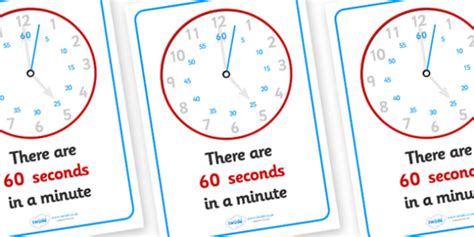 FREE! - Visual Prompts Display Posters (Seconds In A Minute)