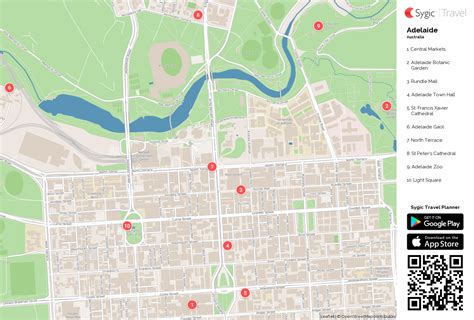 Adelaide Printable Tourist Map Sygic Travel