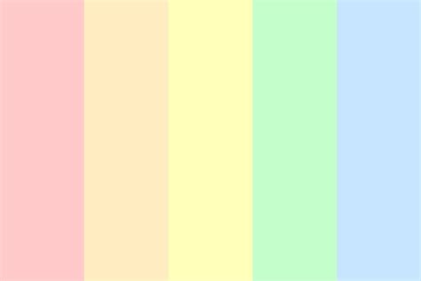 Pastel Rainbow Aesthetic Color Palette