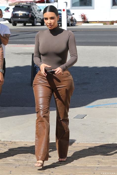Kim Kardashian Wearing Leather Pants In Malibu Ca Kim Kardashian Bikini Look Kim Kardashian