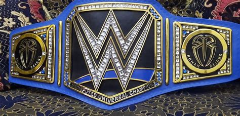 Blue Universal Championship Commemorative Title Belt