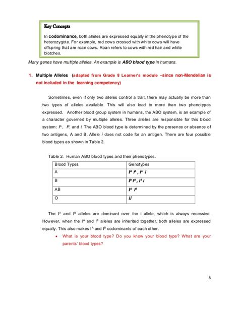 For the following illustration, determine where you could label the following terms: Abo Multiple Allele Worksheet 1 Answers - multiple alleles worksheet answers kci sbi3u pham2014 ...
