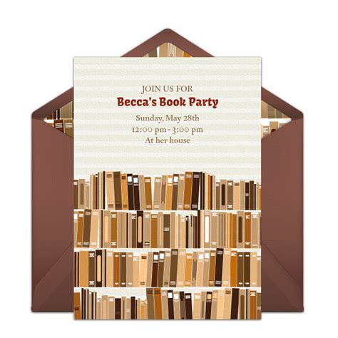 Free Bookshelves Invitations Online Invitations Book Signing Event