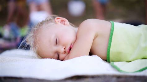 Portrait Sleeping Baby Girl During Sleeping Time Cute Baby Sleeps