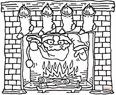 Fireplace Coloring Page At Free Printable Colorings