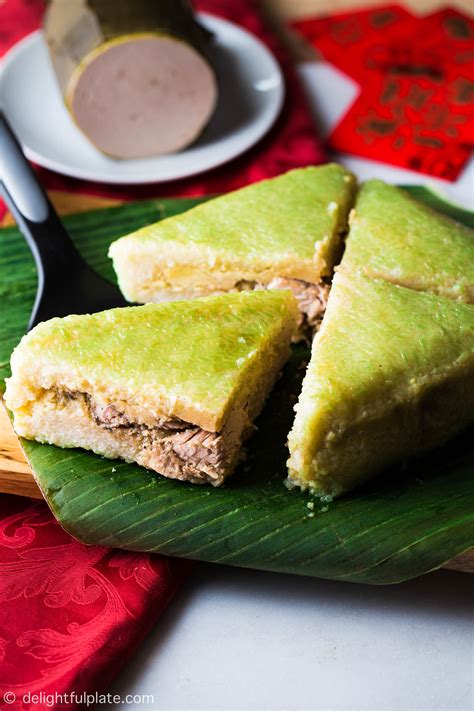 Vietnamese Square Sticky Rice Cake Banh Chung Delightful Plate