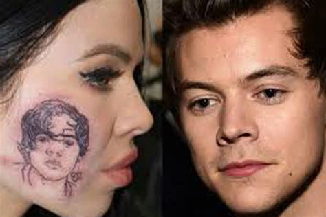 Kelsy Karter Gets Harry Styles Face Tattooed On Her Cheek
