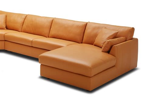 Group Sofa With Chaise In Rich Tan Leather Not Just Brown