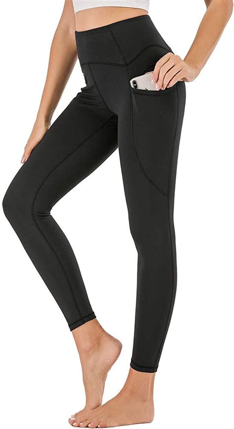 Amazon Com Xdo High Waist Yoga Pants For Women With Pockets Non See Through Workout Sports
