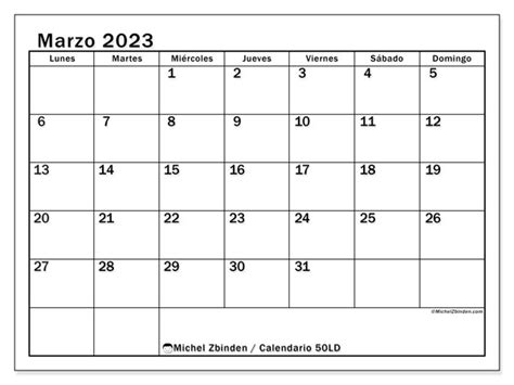 Calendario Marzo 2023 Económico Ld Michel Zbinden Pa