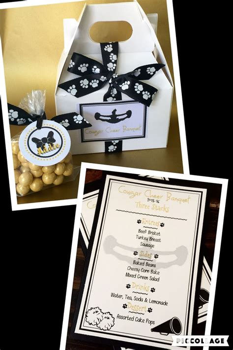 Cheer Banquet Gift And Menu For Table Cheer Banquet Cheer Competition Gifts Cheer