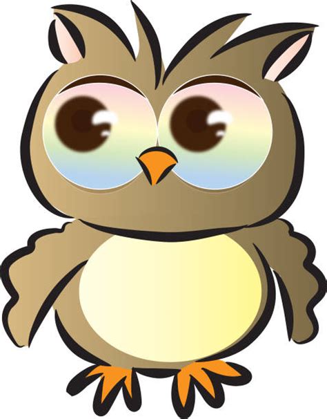Owl Big Eyes Drawing Illustrations Royalty Free Vector Graphics And Clip