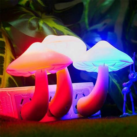 Buy Us Plug Led Night Light Mushroom Light Controlled Sensor Plug Wall