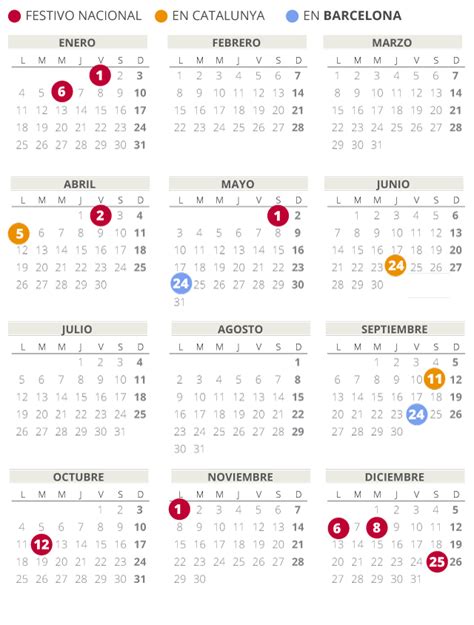 Calendari Laboral Barcelona 2021 Amb Tots Els Dies Festius